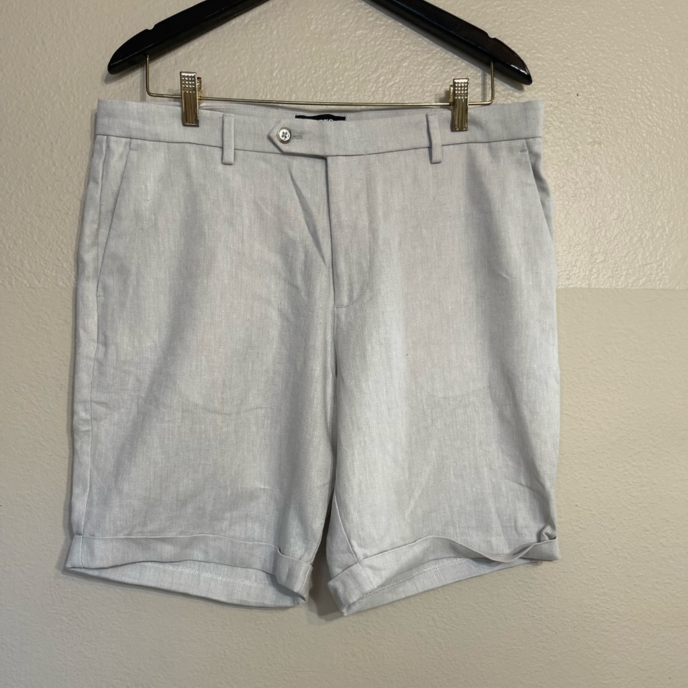Express Men's  Flat Front Linen Shorts 34